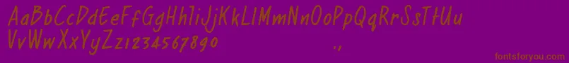 Rjoetrial Font – Brown Fonts on Purple Background