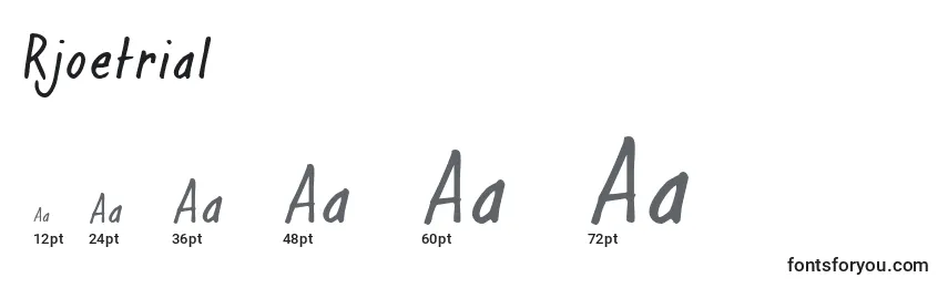 Rjoetrial Font Sizes