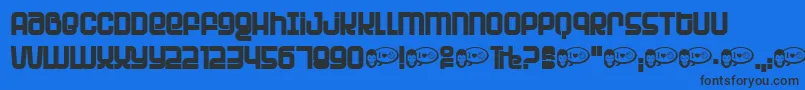 PlanetPlanet Font – Black Fonts on Blue Background