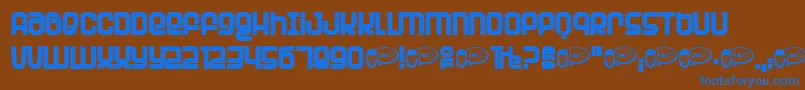 PlanetPlanet Font – Blue Fonts on Brown Background