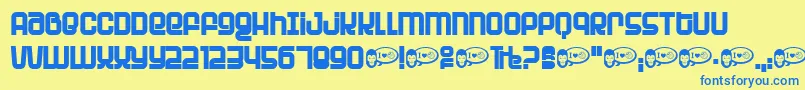 PlanetPlanet Font – Blue Fonts on Yellow Background