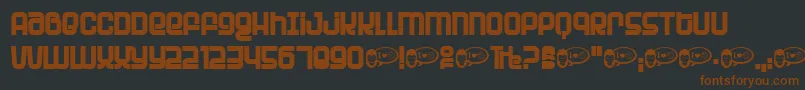 PlanetPlanet Font – Brown Fonts on Black Background