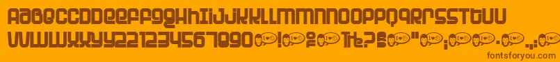 PlanetPlanet Font – Brown Fonts on Orange Background
