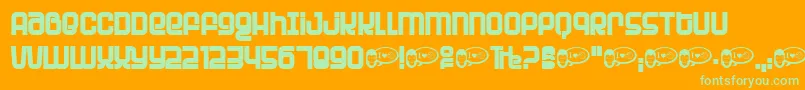 PlanetPlanet Font – Green Fonts on Orange Background