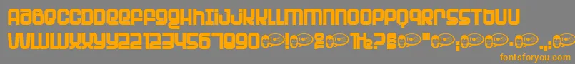 PlanetPlanet-Schriftart – Orangefarbene Schriften auf grauem Hintergrund