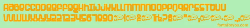 PlanetPlanet Font – Orange Fonts on Green Background