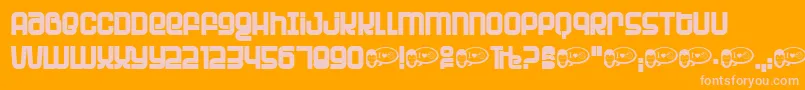 PlanetPlanet Font – Pink Fonts on Orange Background