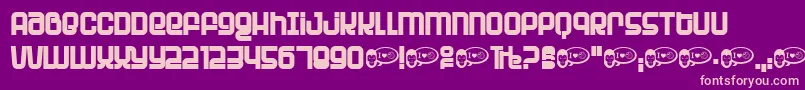 フォントPlanetPlanet – 紫の背景にピンクのフォント