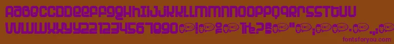 PlanetPlanet Font – Purple Fonts on Brown Background