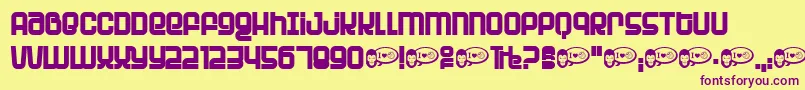 PlanetPlanet Font – Purple Fonts on Yellow Background