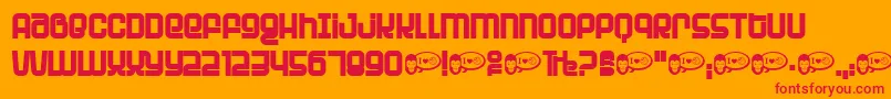 PlanetPlanet Font – Red Fonts on Orange Background