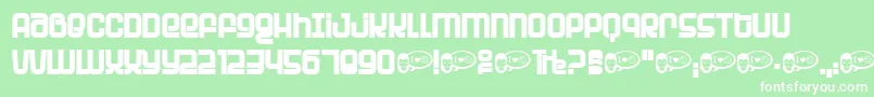PlanetPlanet Font – White Fonts on Green Background