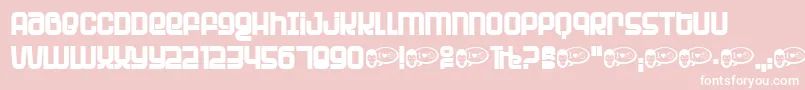 PlanetPlanet-Schriftart – Weiße Schriften auf rosa Hintergrund