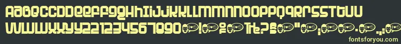 PlanetPlanet Font – Yellow Fonts on Black Background