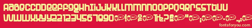 PlanetPlanet Font – Yellow Fonts on Red Background