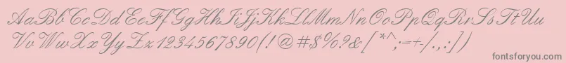Quadrillescriptssk Font – Gray Fonts on Pink Background