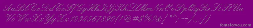 Quadrillescriptssk Font – Gray Fonts on Purple Background