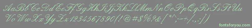 Quadrillescriptssk Font – Green Fonts on Gray Background