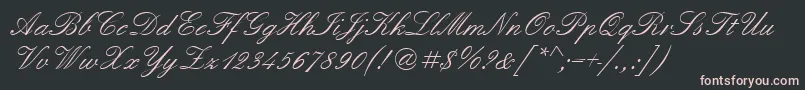 Quadrillescriptssk Font – Pink Fonts on Black Background
