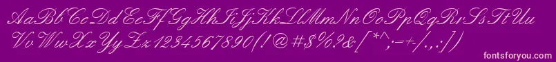 Quadrillescriptssk Font – Pink Fonts on Purple Background