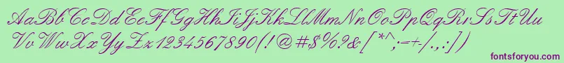 fuente Quadrillescriptssk – Fuentes Moradas Sobre Fondo Verde