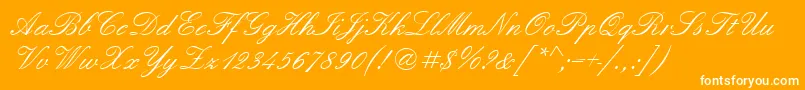 Quadrillescriptssk Font – White Fonts on Orange Background