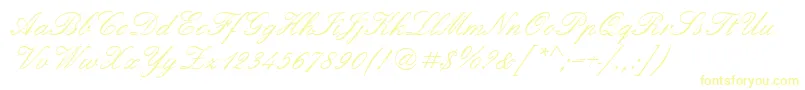 Quadrillescriptssk-Schriftart – Gelbe Schriften