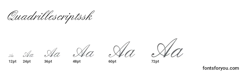 Quadrillescriptssk Font Sizes