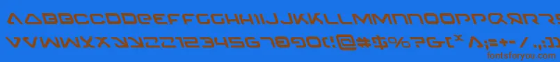 4114BlasterLeftalic-fontti – ruskeat fontit sinisellä taustalla