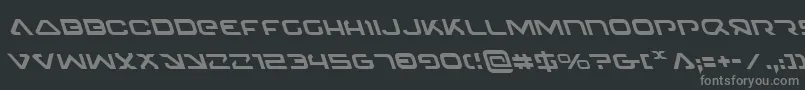 4114BlasterLeftalic Font – Gray Fonts on Black Background