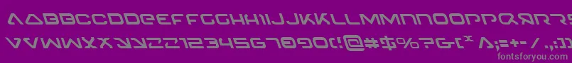 フォント4114BlasterLeftalic – 紫の背景に灰色の文字
