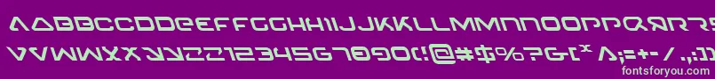 4114BlasterLeftalic Font – Green Fonts on Purple Background