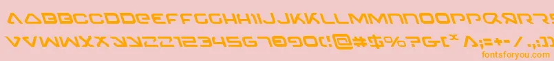 Fonte 4114BlasterLeftalic – fontes laranjas em um fundo rosa