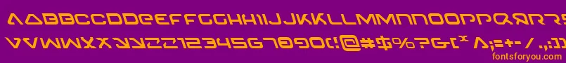 Więcej informacji o czcionce 4114BlasterLeftalic Czcionka 4114BlasterLeftalic – pomarańczowe czcionki na fioletowym tle