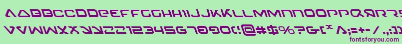 Шрифт 4114BlasterLeftalic – фиолетовые шрифты на зелёном фоне