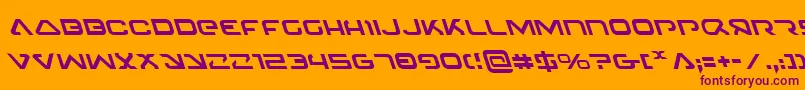 4114BlasterLeftalic Font – Purple Fonts on Orange Background