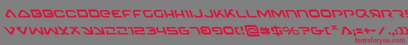 4114BlasterLeftalic Font – Red Fonts on Gray Background