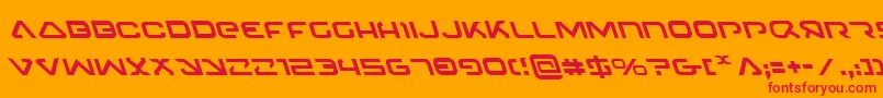 Czcionka 4114BlasterLeftalic – czerwone czcionki na pomarańczowym tle