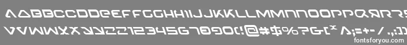 4114BlasterLeftalic Font – White Fonts on Gray Background