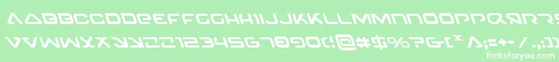 Шрифт 4114BlasterLeftalic – белые шрифты на зелёном фоне