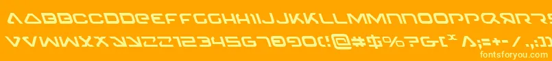 Шрифт 4114BlasterLeftalic – жёлтые шрифты на оранжевом фоне
