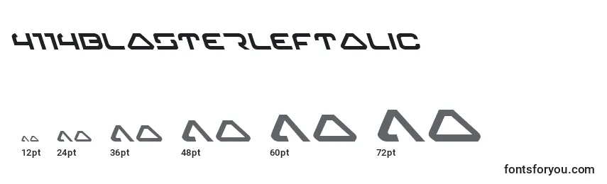 4114BlasterLeftalic Font Sizes