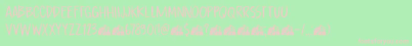 DkBoardingHouseI Font – Pink Fonts on Green Background