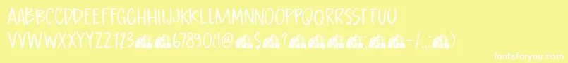 DkBoardingHouseI Font – White Fonts on Yellow Background