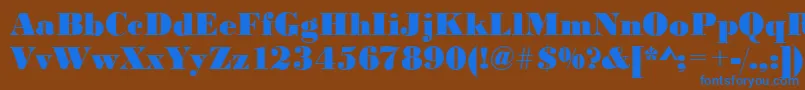 BodonistdXboldRegular Font – Blue Fonts on Brown Background
