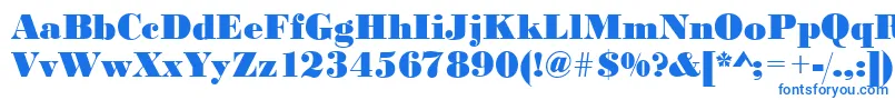 Шрифт BodonistdXboldRegular – синие шрифты на белом фоне