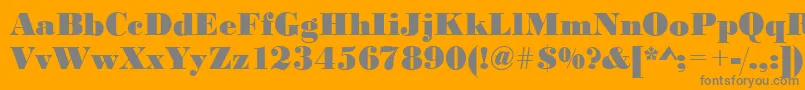 BodonistdXboldRegular Font – Gray Fonts on Orange Background