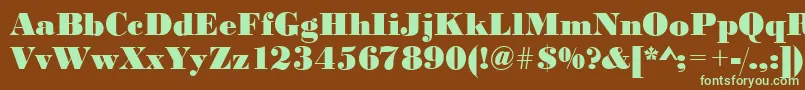 BodonistdXboldRegular Font – Green Fonts on Brown Background