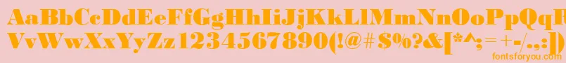 BodonistdXboldRegular Font – Orange Fonts on Pink Background