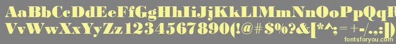 BodonistdXboldRegular Font – Yellow Fonts on Gray Background